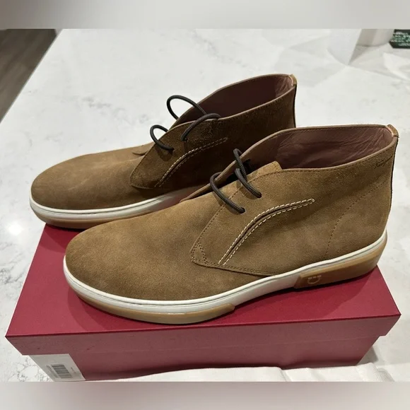 Authentic Salvatore Ferragamo Alder Suede Ankle Lace-Up Boots Size 9.5 - Picture 11 of 12